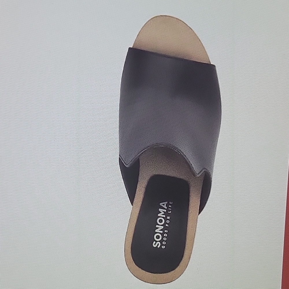 Sonoma open toe block heel mules size 11 NWB